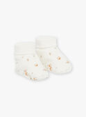 Ecru velvet birth slippers GORAN / 23H0AMB1CHP001